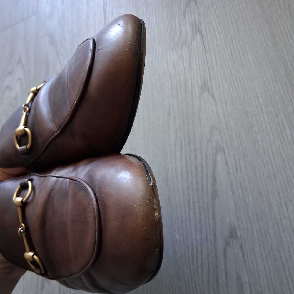 Gucci Princetown Brown Leather Mule 39.5EU - Picture 10 of 16